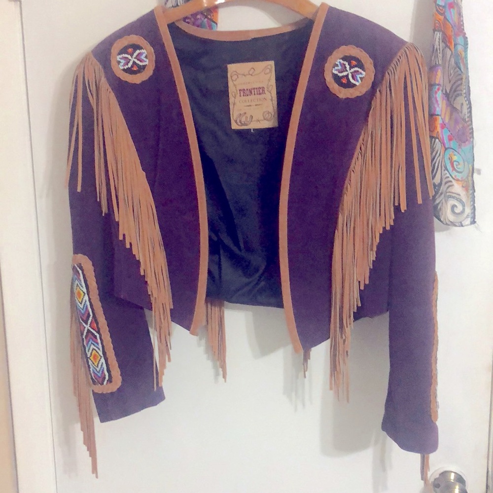 Western women suede jacket